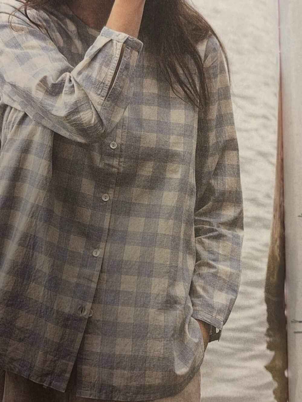 GUDRUN SJODEN cotton ellinor button down shirt (XL)